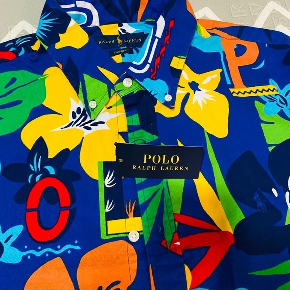 polo Ralph Lauren floral Hawaiian shirt - Picture 2 of 5